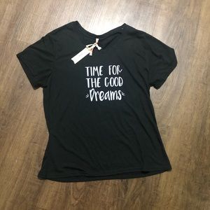 Time For The Good Dreams Black T-Shirt PJ XL